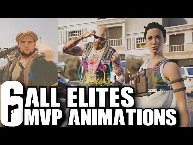 rainbow six siege all elite mvp animations - including leaked bandit skins